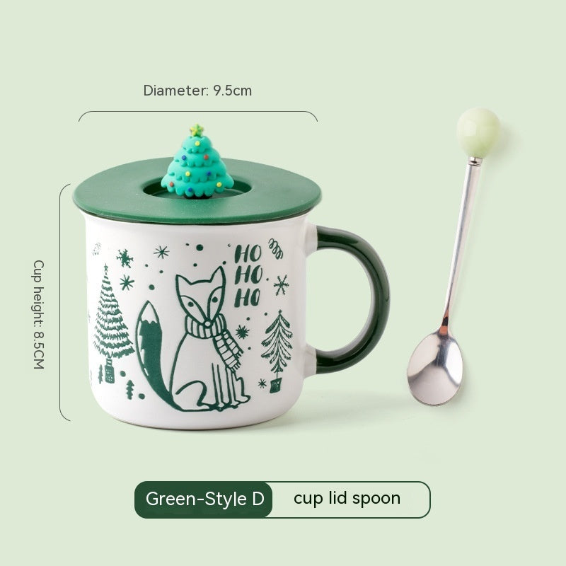 Christmas Mug Creative Cute Cartoon Ceramic Cup