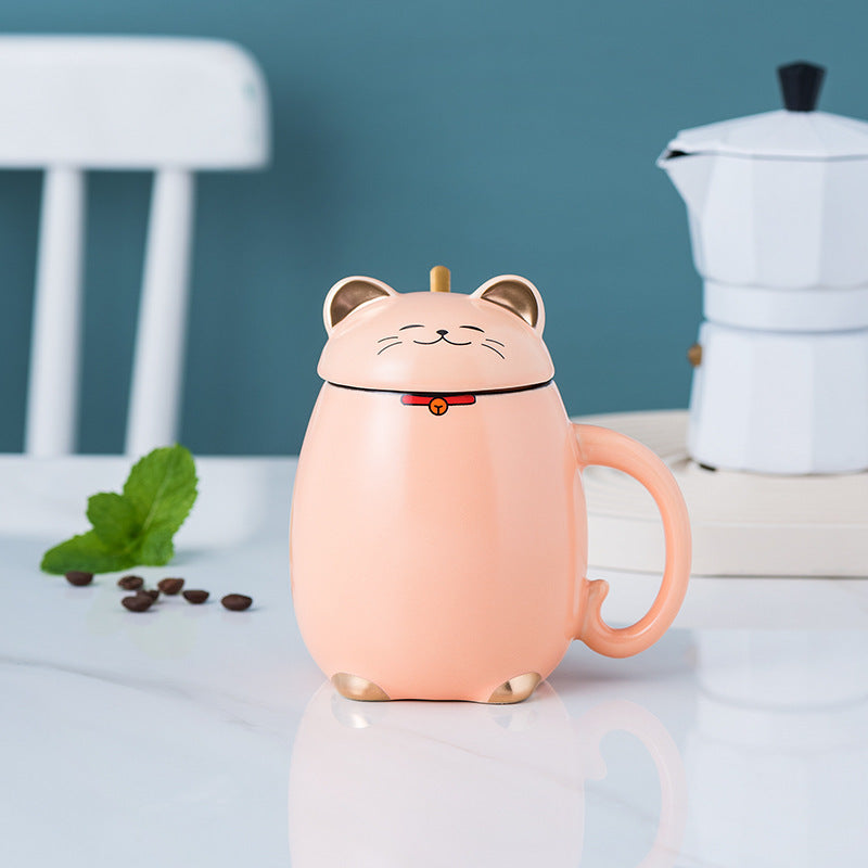 Ceramic Color Glaze  Cartoon Cat  Mug