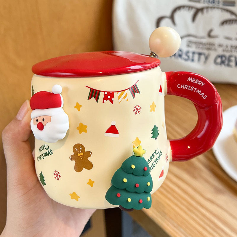 Xmas Round Mug Ceramic Ideal for Coffee Lovers