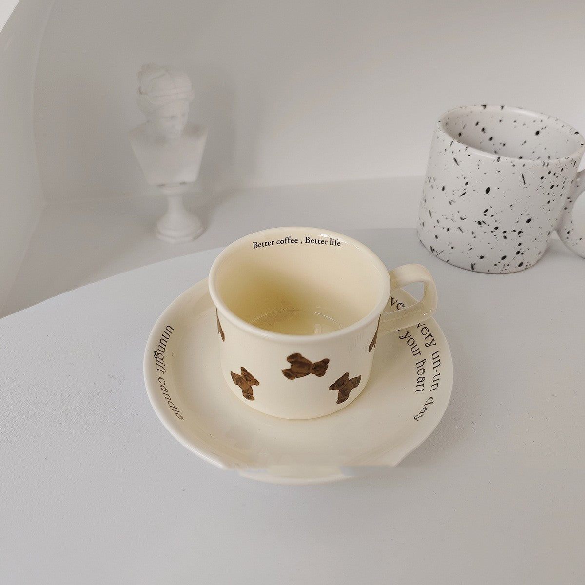 Bear English Teddy Coffee Cup Saucer Set
