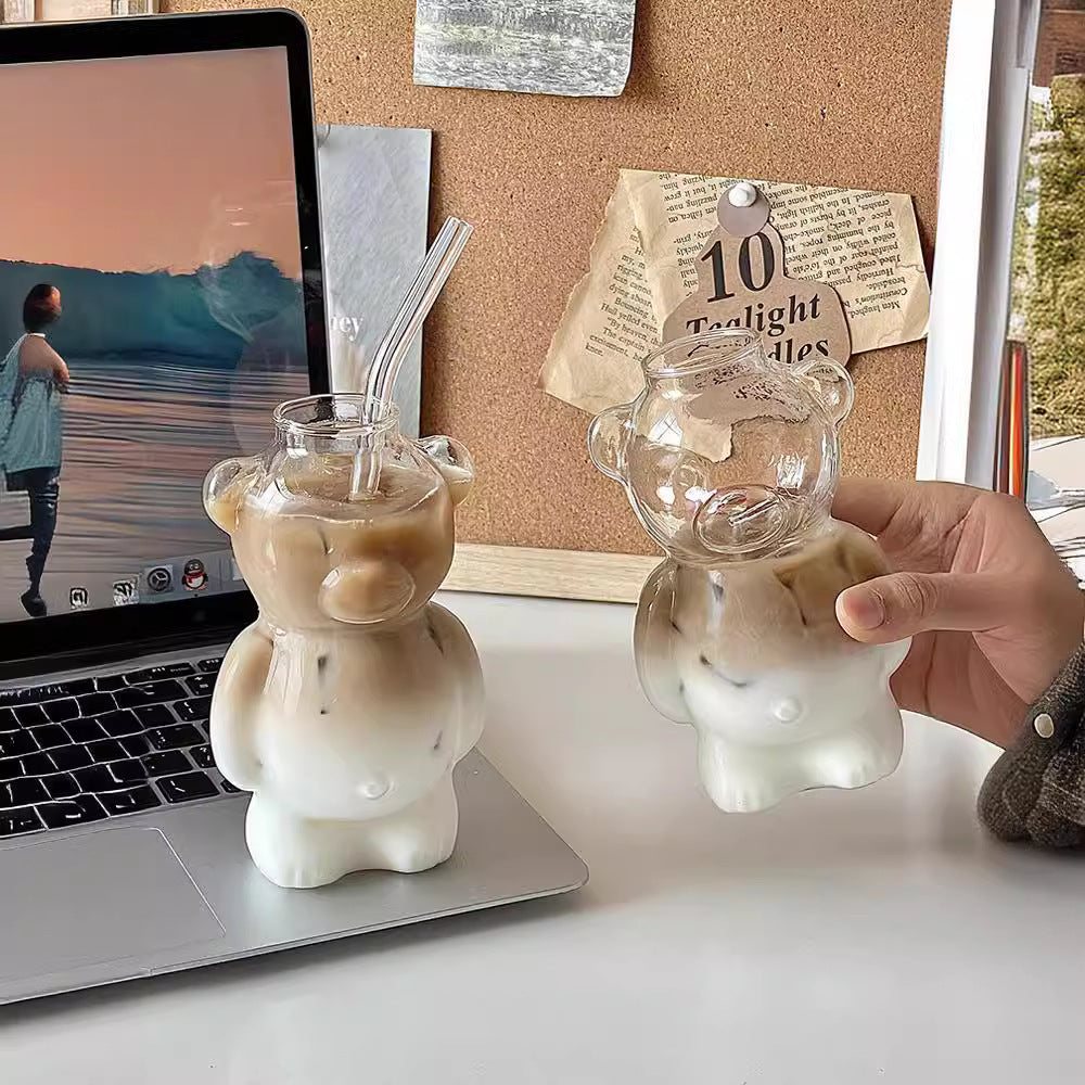 Bear Cup Borosilicate Transparent Coffee Cup