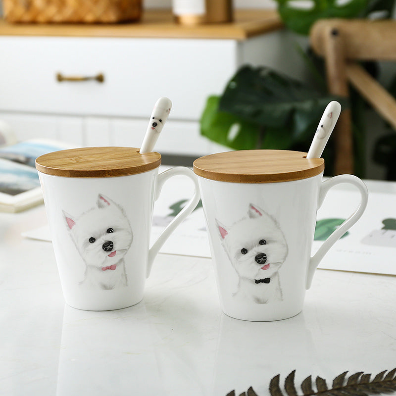 Creative Coffee Milk Cup Ceramic Dogs