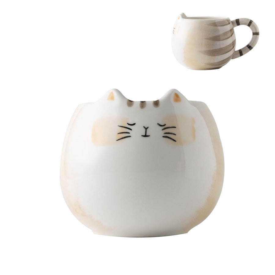 Hand-painted New Kitten Shape Ceramic Mug