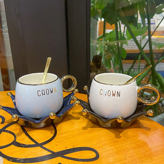 Queen Crown Coffee Cup And Saucer Set