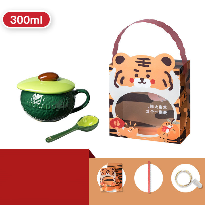 High-quality Large-capacity Ceramic Mug With Lid
