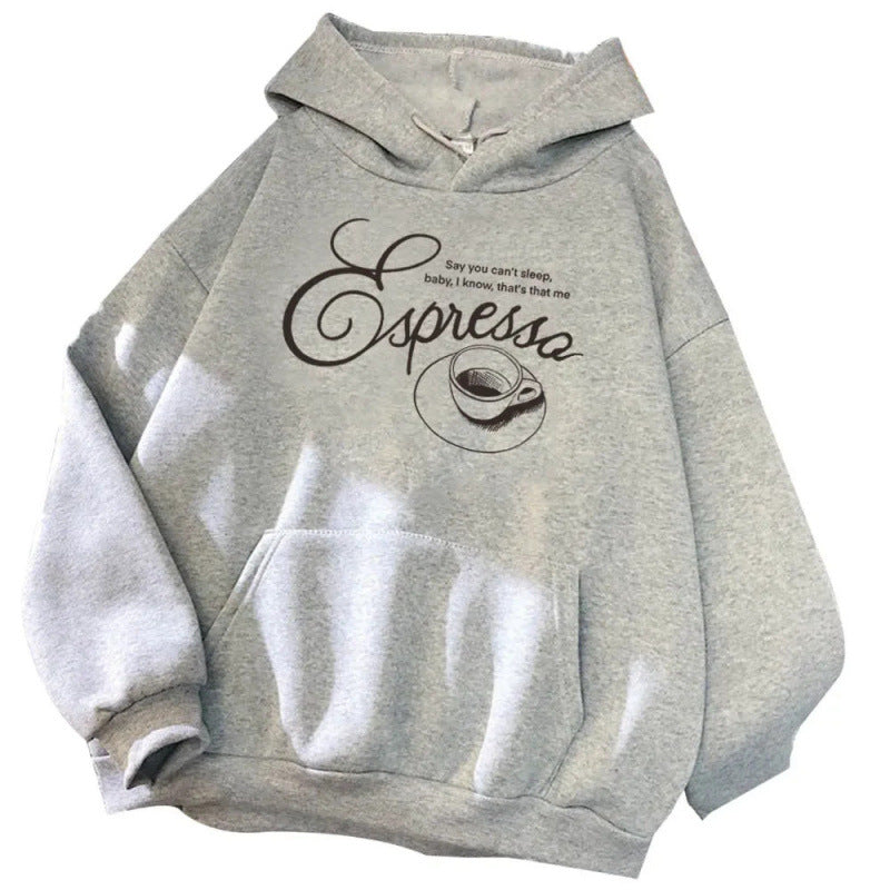 Printed Hooded Sweatshirt Unisex Long Sleeve