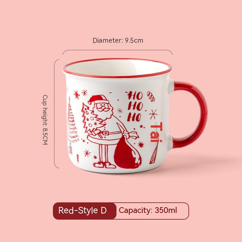 Christmas Mug Creative Cute Cartoon Ceramic Cup