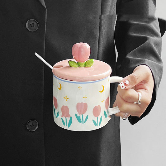 Lovely Tulip Ceramic Coffee Mug