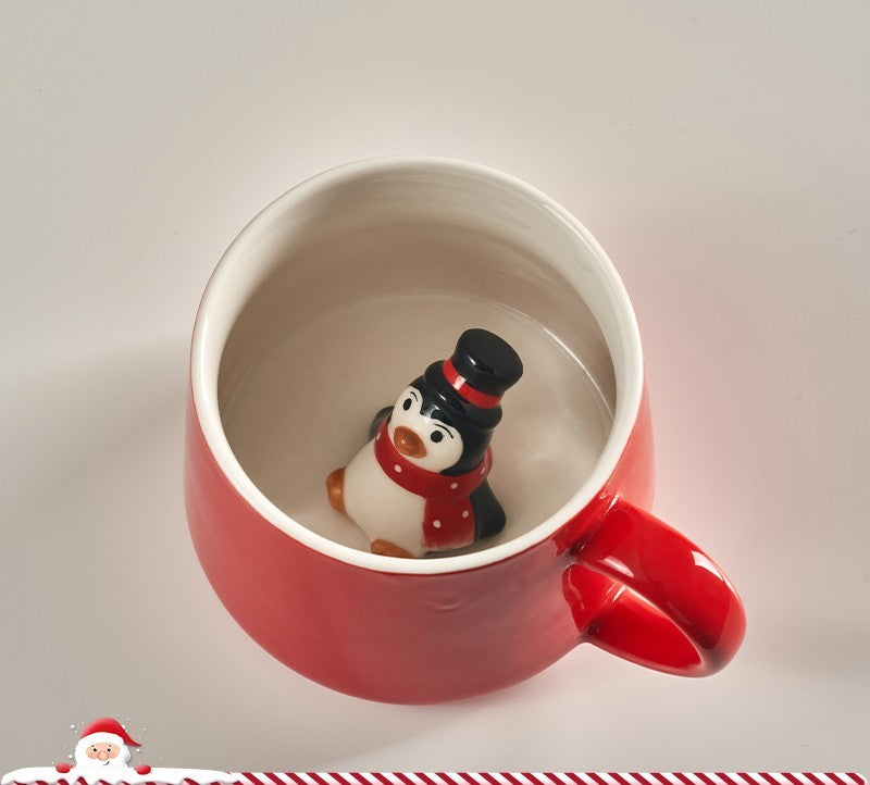 Cute Cartoon 3D Mark Ceramic Cup