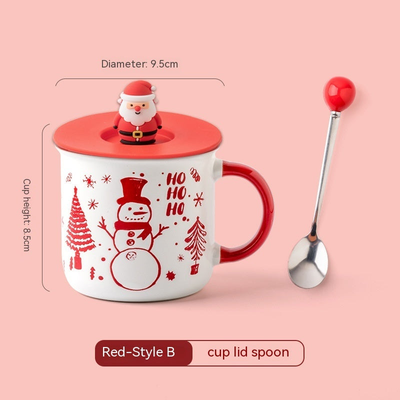 Christmas Mug Creative Cute Cartoon Ceramic Cup