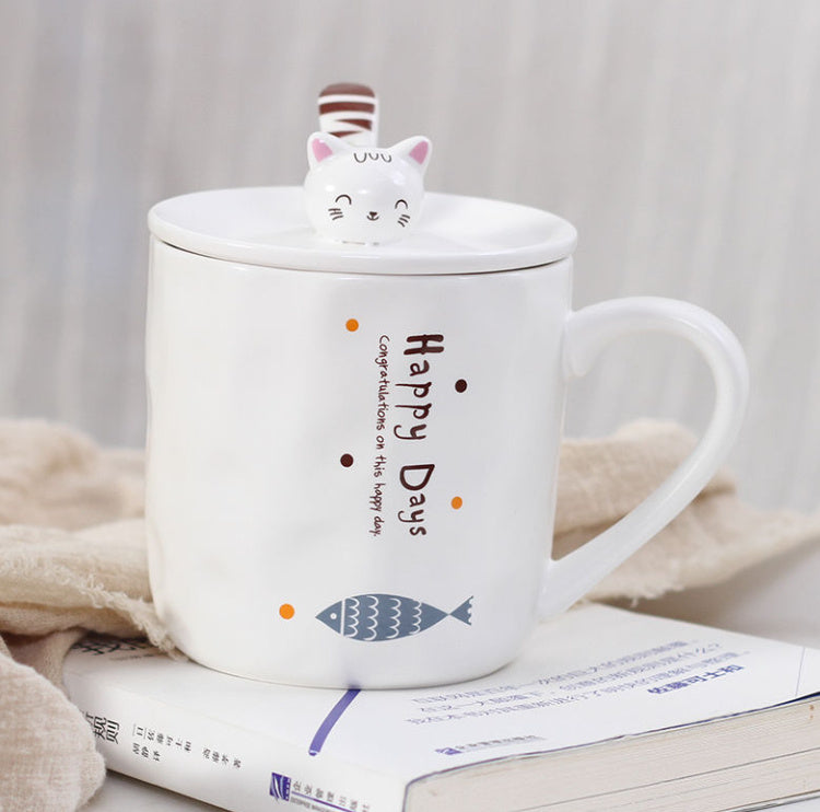 Japanese Cutemark ceramic Cartoon Cat Mugs