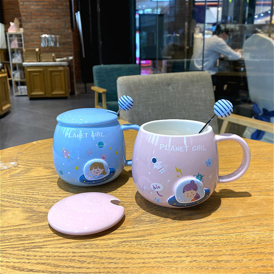 Planet Mug Female Cute Ceramic Mug