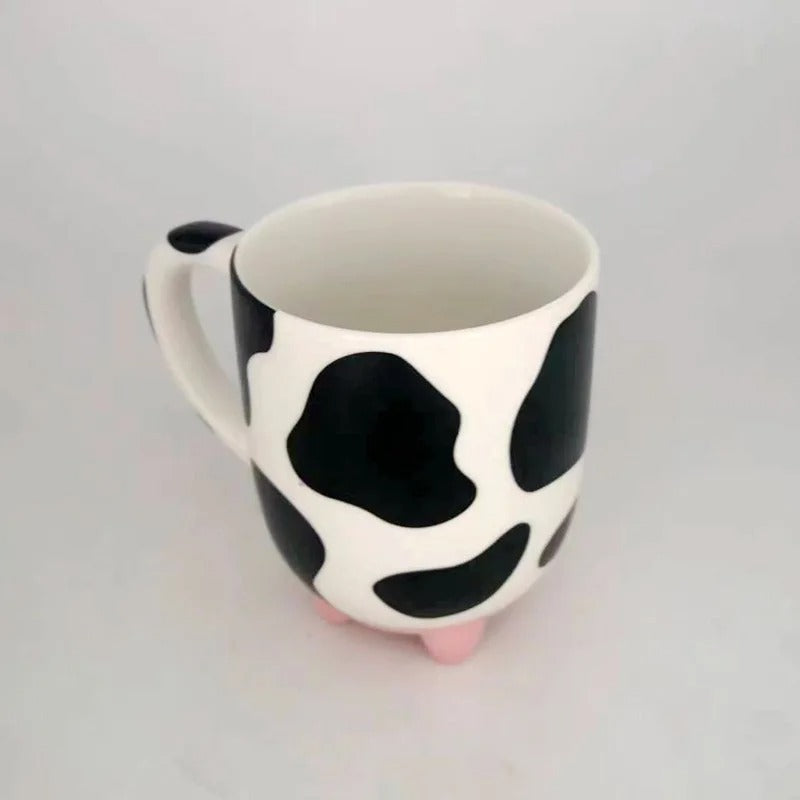 Cute Cow Pattern Ceramic Cup