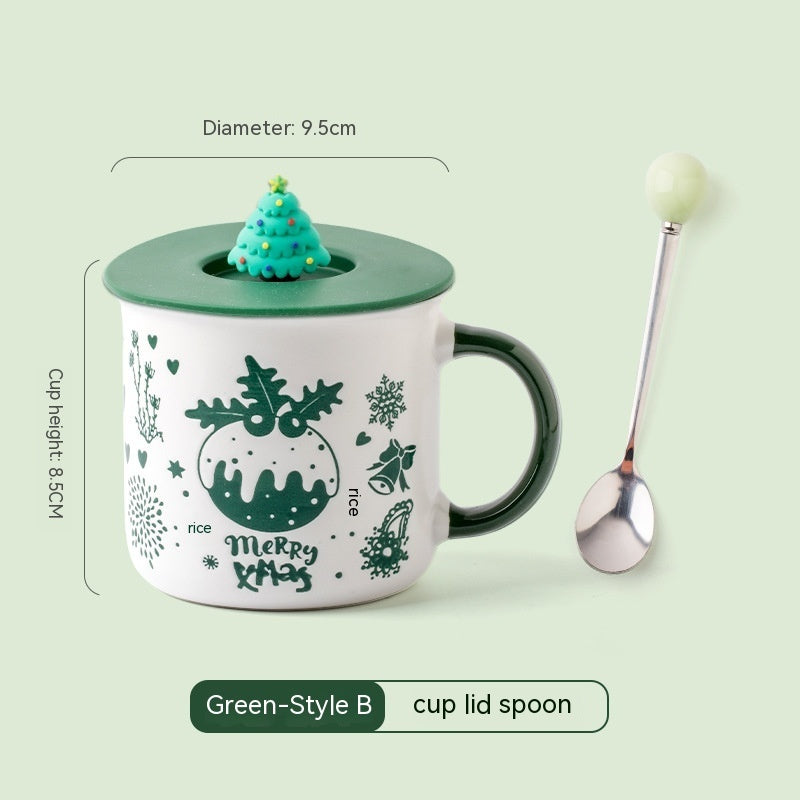 Christmas Mug Creative Cute Cartoon Ceramic Cup