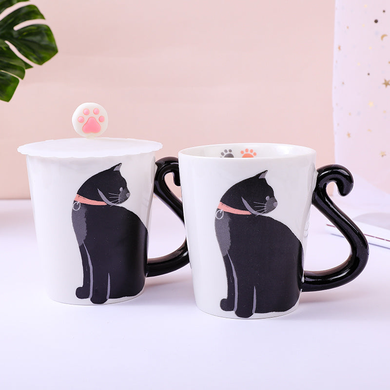 Kitten Coffee Cup Cartoon Household
