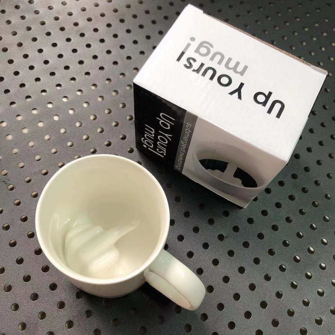 Middle Finger Cup Ceramic Mug