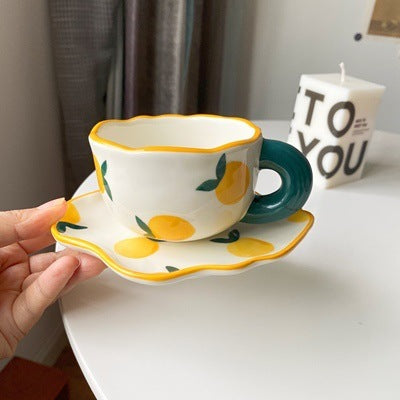 Creative Flower Ceramic Hand Coffee Cup Set