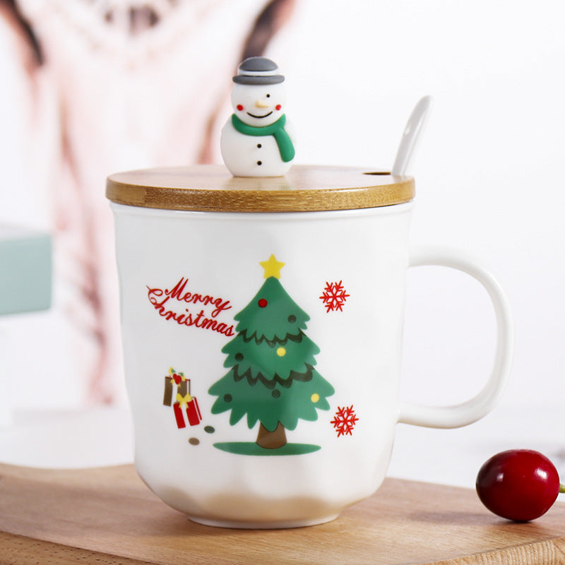 Santa Claus - Elk - Snowman Christmas Tree Ceramic Cup