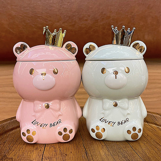 Creative Cartoon Personality Crown Bear  Mug