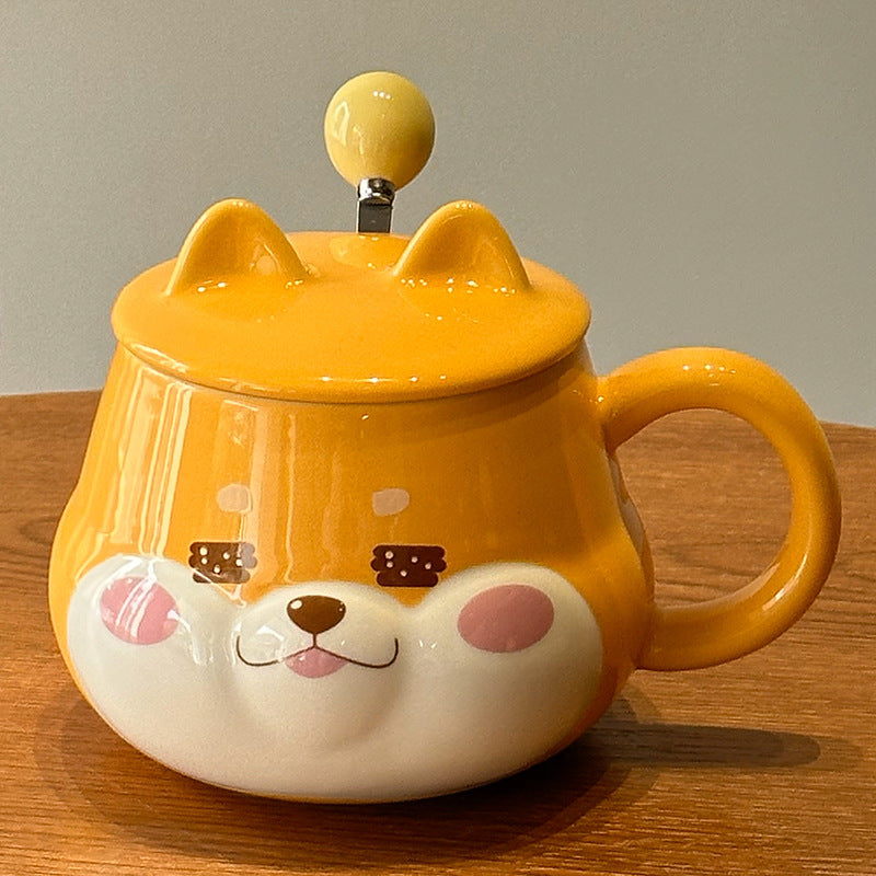 Shiba Inu Ceramic Cup With Cover