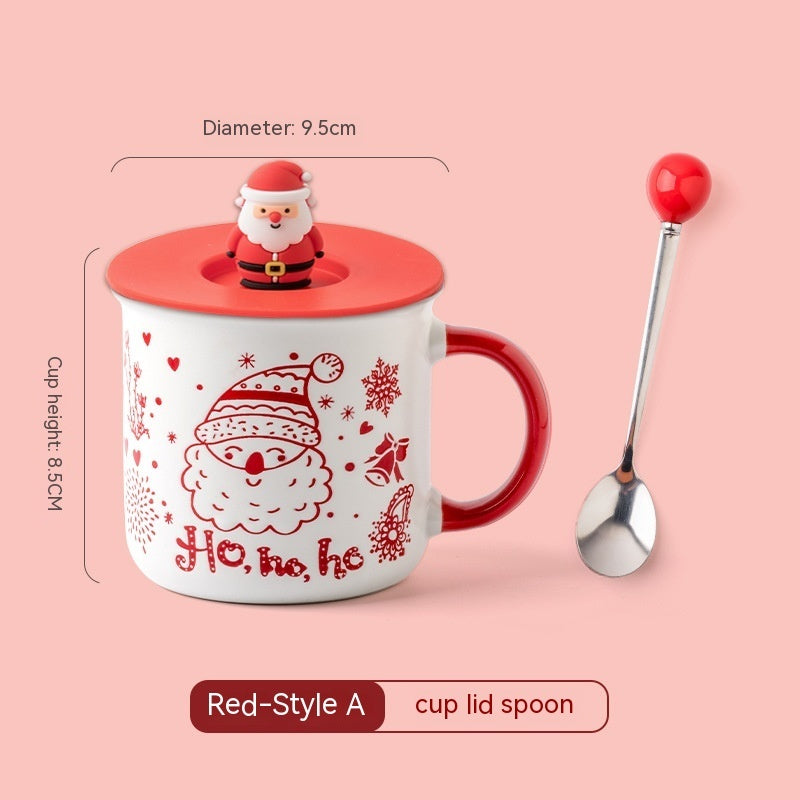 Christmas Mug Creative Cute Cartoon Ceramic Cup