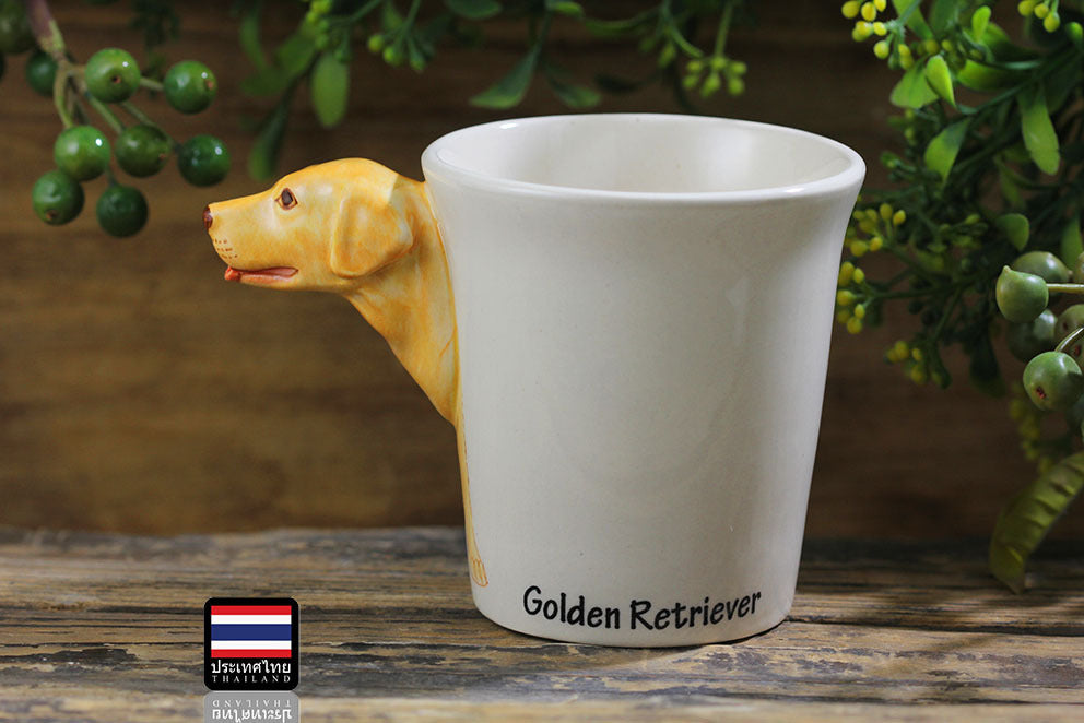 Hand Drawn  Golden Retriever Ceramic Dog Cup