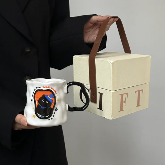 Ceramic Hand High Sense Cat Mug