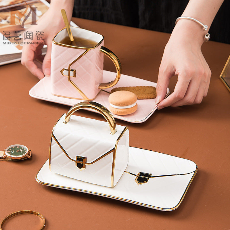 Creative Bag Modeling Dessert Coffee Cup Set