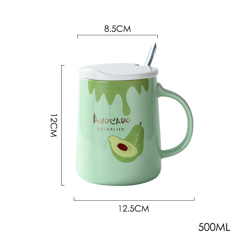 Household Children's Fruit Pattern Ceramic Mug