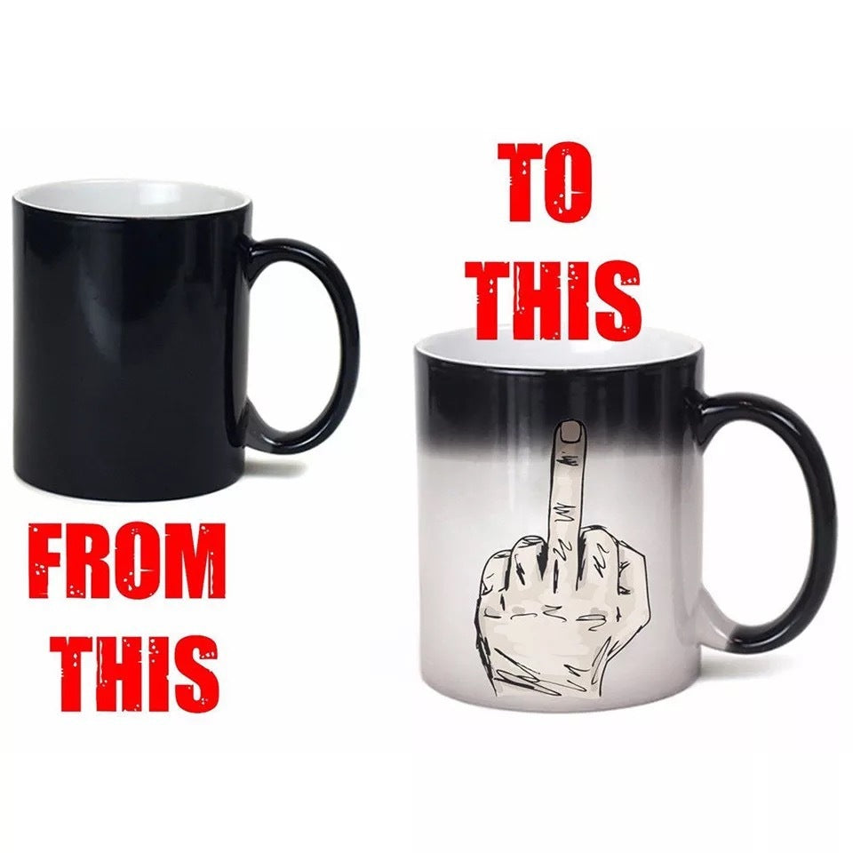 Middle Finger Color Changing Mug