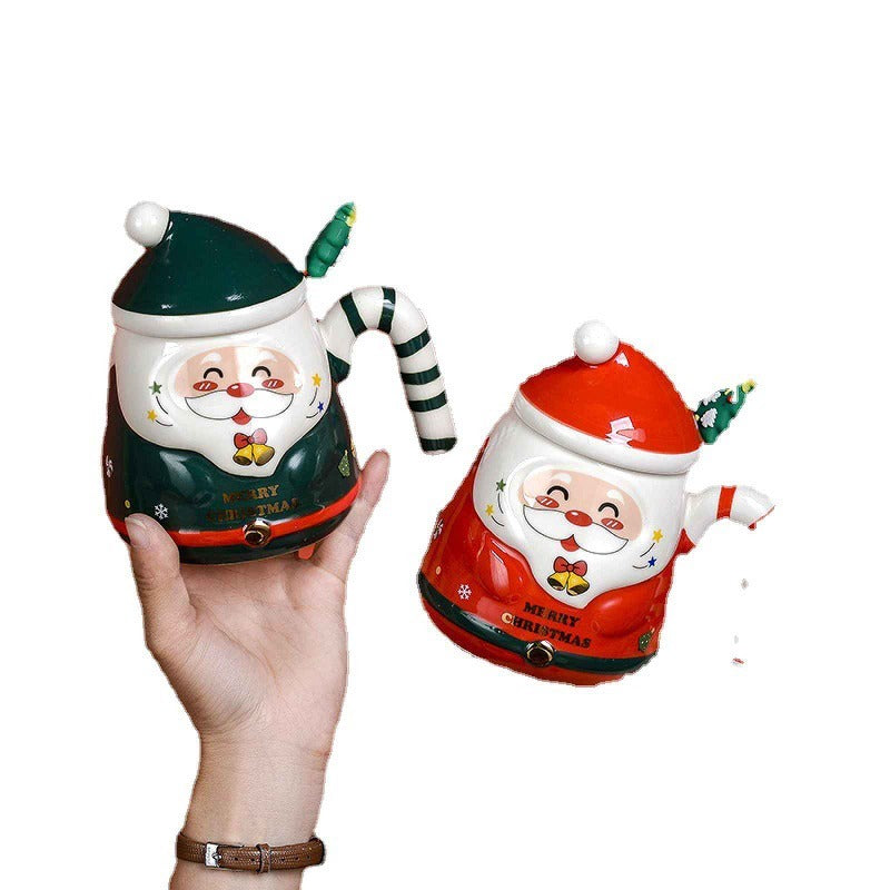 Santa Claus Cup Ceramic Mug Christmas Holiday Gift Hand-painted