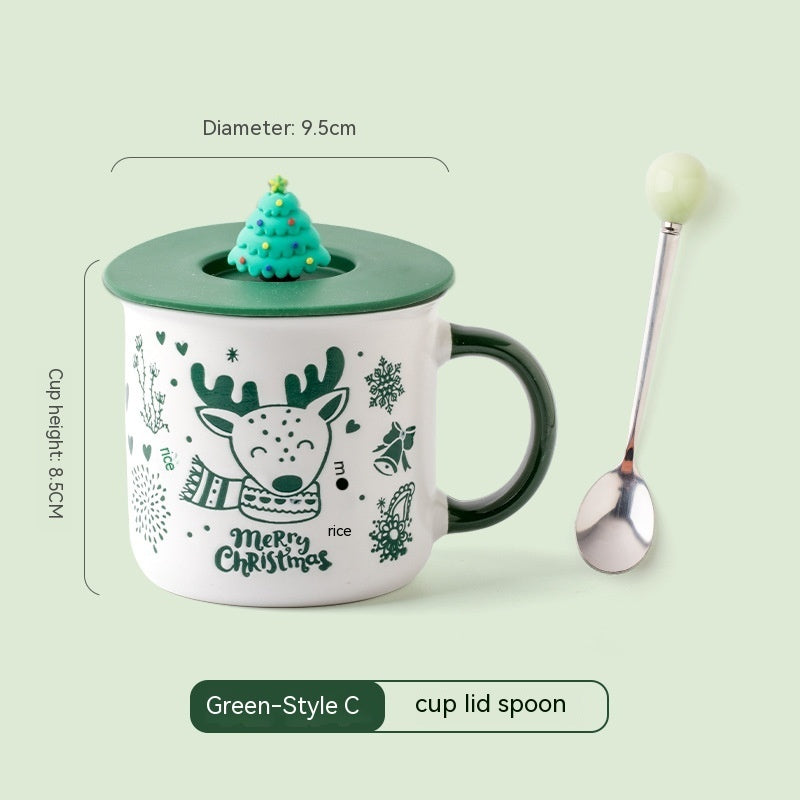 Christmas Mug Creative Cute Cartoon Ceramic Cup