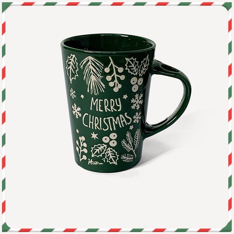 Cute Cartoon Snowman Santa Claus Ceramic Cup Christmas Mug