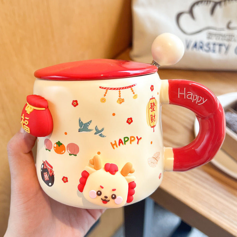 Xmas Round Mug Ceramic Ideal for Coffee Lovers