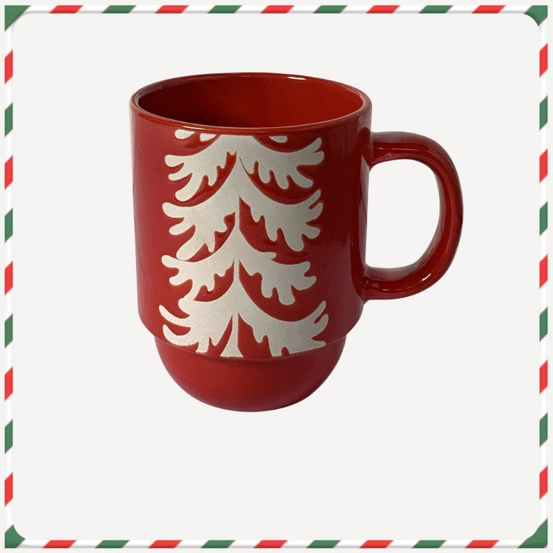 Cute Cartoon Snowman Santa Claus Ceramic Cup Christmas Mug