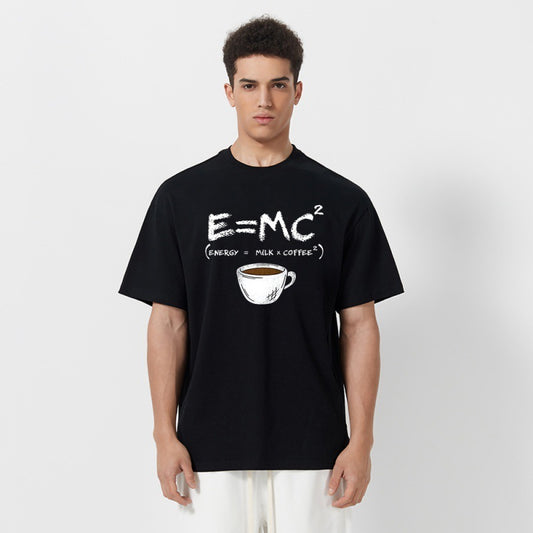 E=MC Printing Men Tshirt Casual Breathable