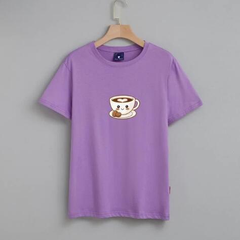 Printed Short-sleeved Coffee Fun