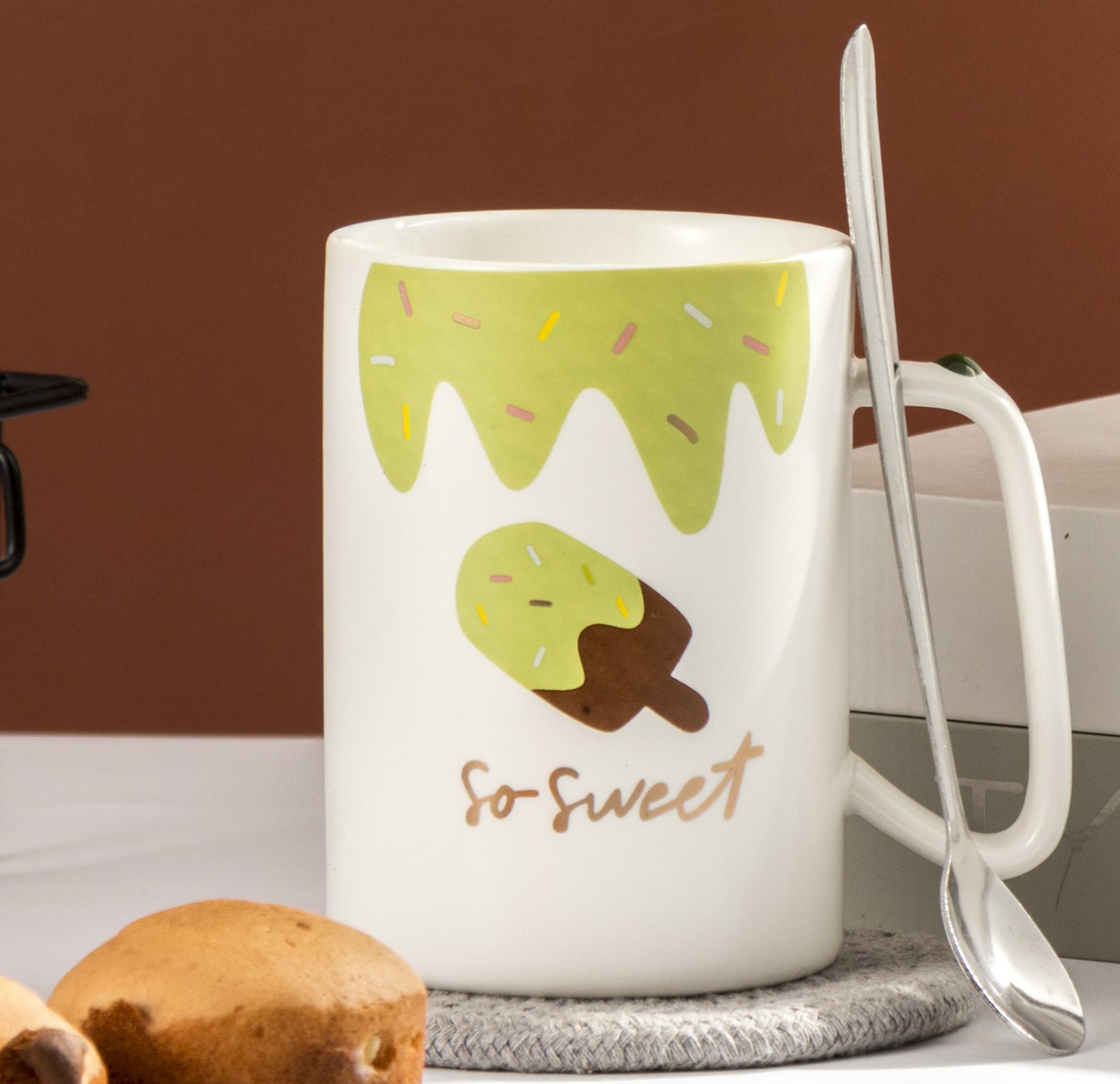 Household Children's Fruit Pattern Ceramic Mug