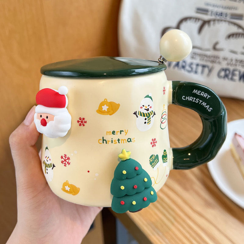 Xmas Round Mug Ceramic Ideal for Coffee Lovers