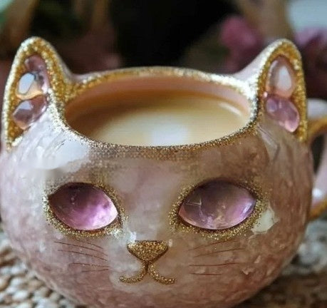 Mug Crystal Cat Cup Resin Crafts