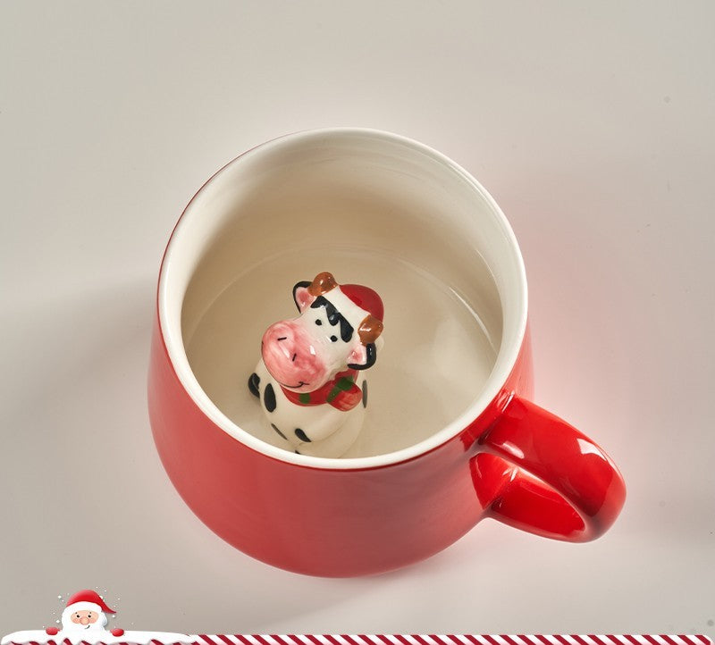 Cute Cartoon 3D Mark Ceramic Cup