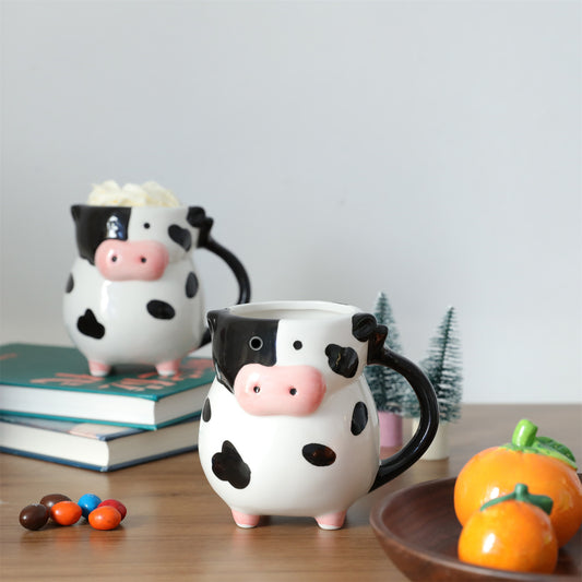 Cow-Shaped Ceramic Mug