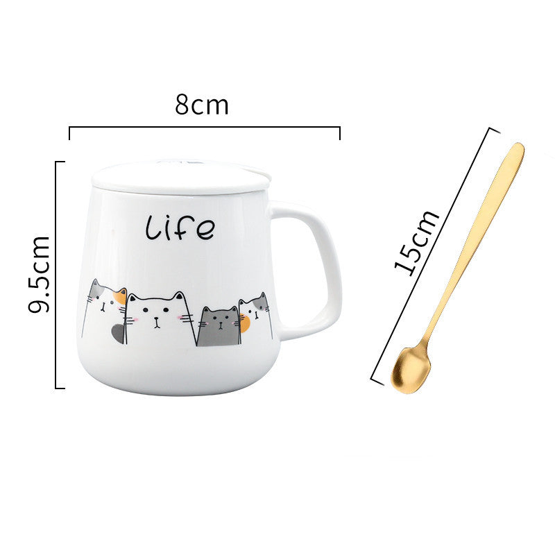 Cartoon Ceramic Cat Mug