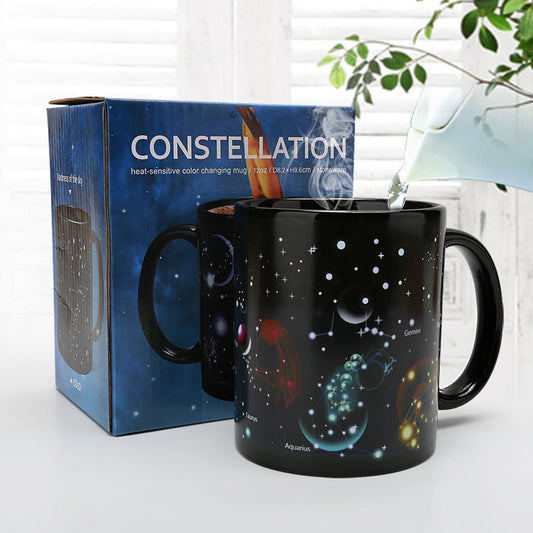 Starry Sky Black Glaze Color Changing Mug