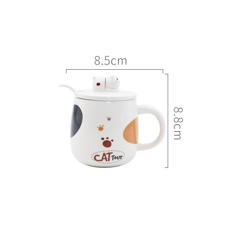 Cartoon Ceramic Cat Mug