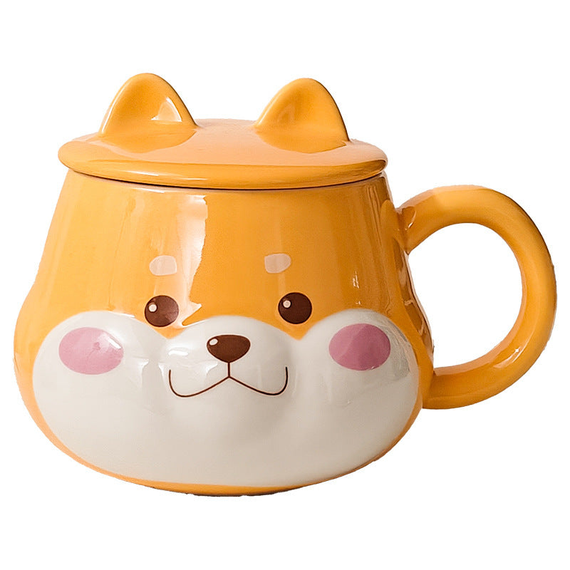 Shiba Inu Ceramic Cup With Cover