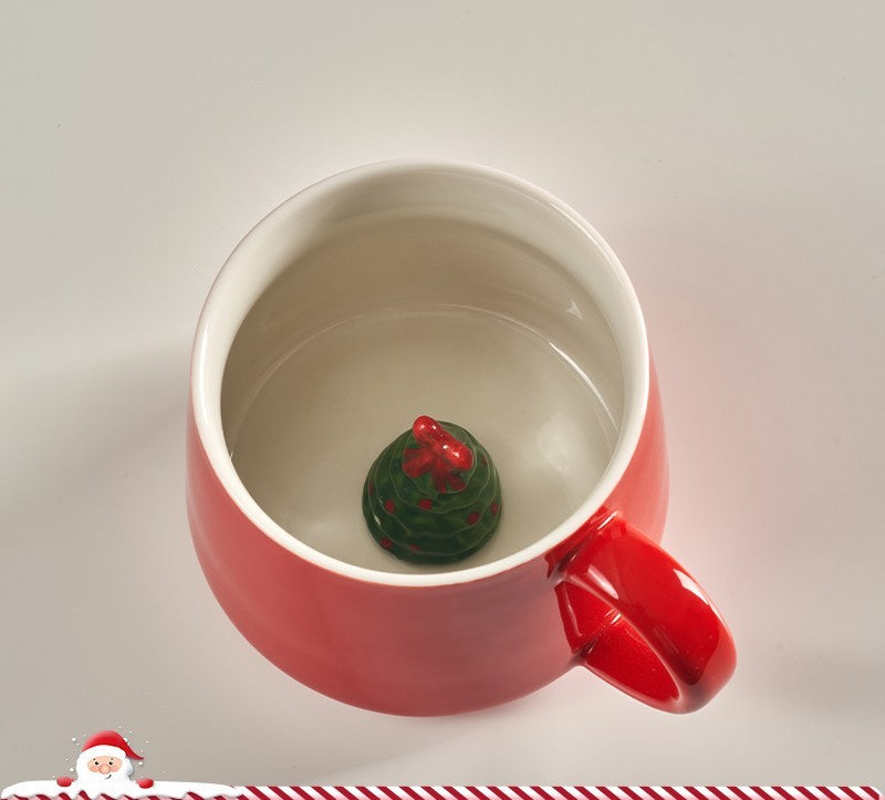 Cute Cartoon 3D Mark Ceramic Cup