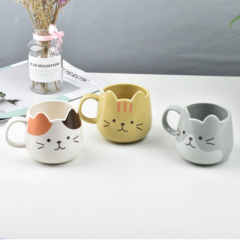 Ceramic Breakfast Cat Creative Cartoon Mug