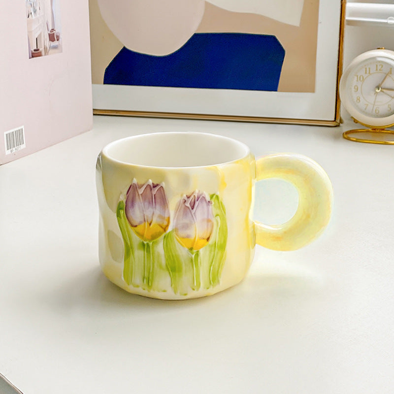 Cute Tulip Ceramic Mug
