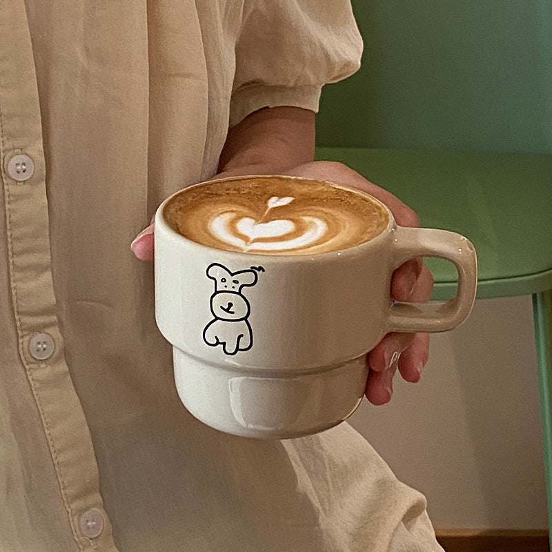 Cute Niche Cartoon Puppy Coffee Cup